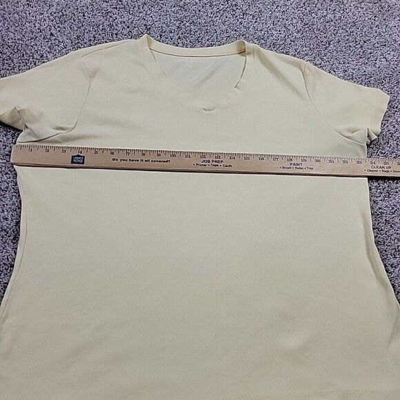 Eddie Bauer T Shirt Shirt Womens 2XL V Neck Short Sleeve Ribbed - Picture 4 of 8